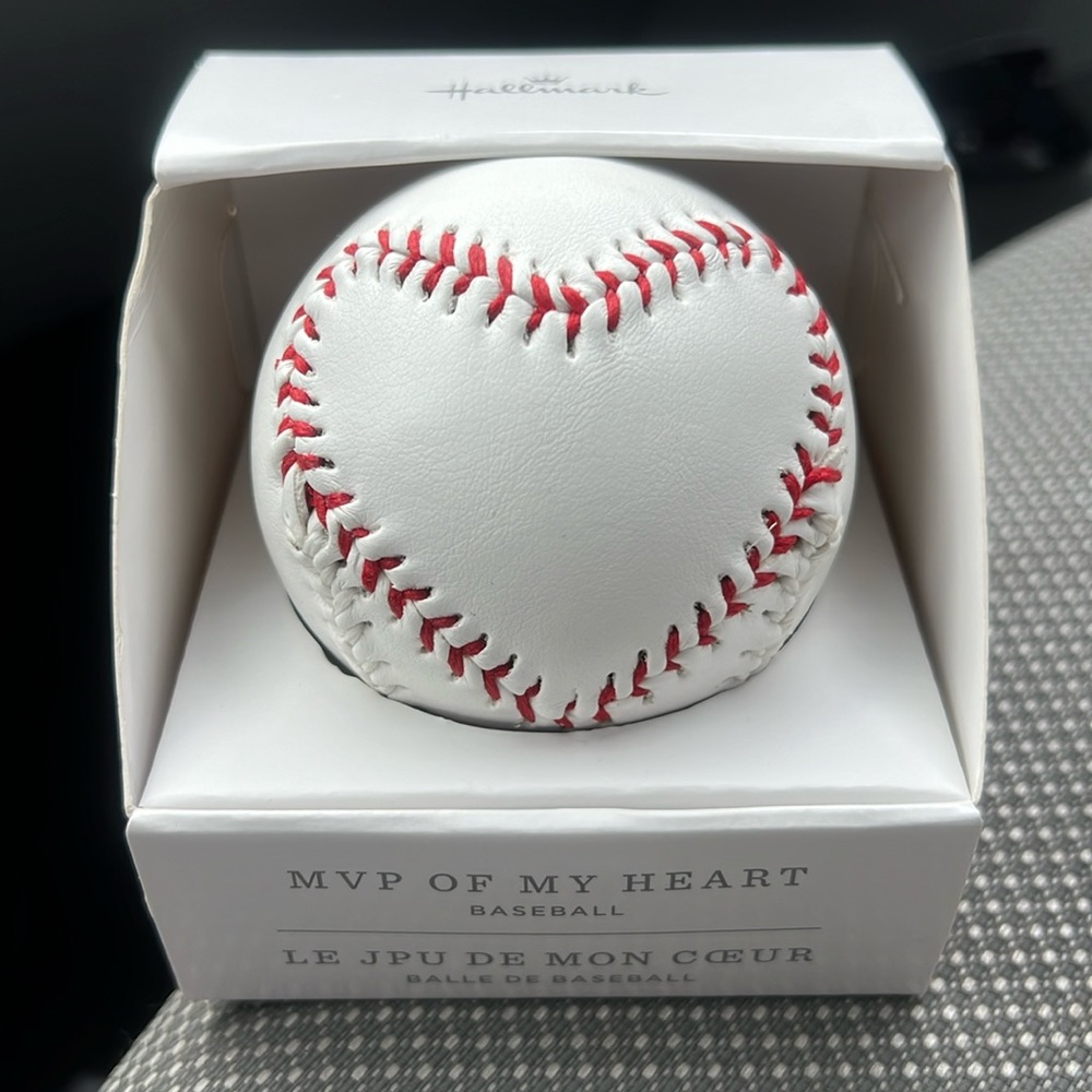 Hallmark MVP OF MY HEART snitched baseball